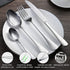 24-Piece Silverware Set with Steak Knives, Premium Stainless Steel Flatware Set for 4, Elegant Cutlery Utensil Sets, Tableware Set Include Knives Forks Spoons, Mirror Polished& Dishwasher Safe