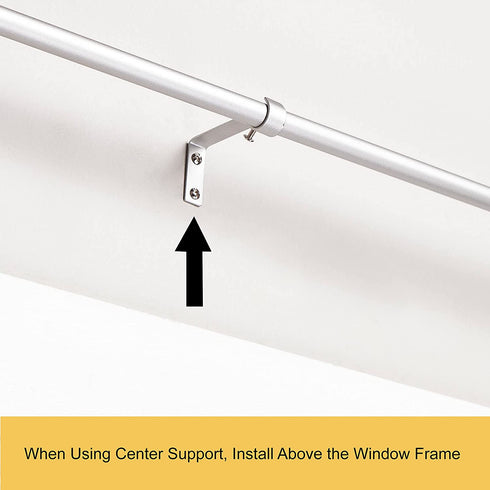 Kenney Adler 5/8" Indoor/Outdoor Rust-Resistant Wrap Around Curtain Rod, 48-84", Brushed Nickel