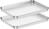 Baking Sheets 2 Pieces, Bastwe Cookie Sheets Set of 2 Stainless Steel Baking Pans Toaster Oven Tray Pans, Rectangle Size 12 × 10 × 1 inch, Rustproof & Healthy & Easy Clean & Dishwasher Safe