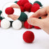 120 Pieces Christmas Felt Balls Christmas Wool Balls Green White and Red Wool Felt Pom Poms DIY Wool Felt Balls for Christmas DIY Garland, Xmas Decorations (0.8 Inch, 1 Inch, 1.2 Inch)