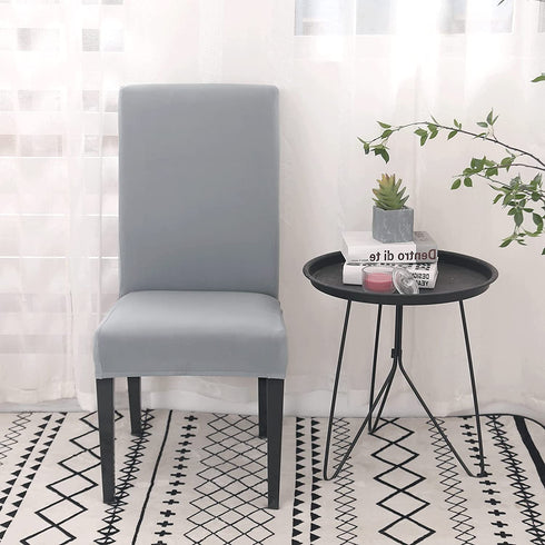 TMEOG 4/6Pcs Chair Cover Stretch Removable Washable Armless Dining Room Chair Protector Cover Seat Slipcovers Solid Color/Printed for Hotel,Ceremony,Banquet,Kitchen,Restaurant,Home