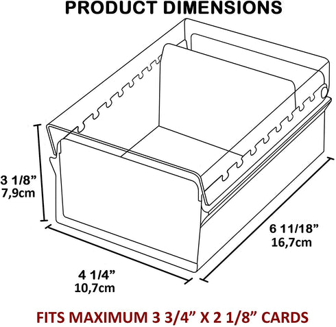 Acrimet Index Business Card Size File Holder Organizer Metal Base Heavy Duty (AZ Index Cards and Divider Included) (Purple Color with Clear Crystal Plastic Lid Cover)