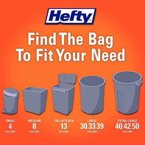 Hefty Ultra Strong Tall Kitchen Trash Bags, Lavender & Sweet Vanilla Scent, 13 Gallon, 110 Count