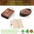 HASTER Walnut Wooden Soap Dish,Natural Handcrafted Bar Soap Holder, Wood Sponge Holder,Premium Gift Soap Holder with Soap Saver for Shower, Bathroom and Kitchen (Rectangular and Oval) 2Pack