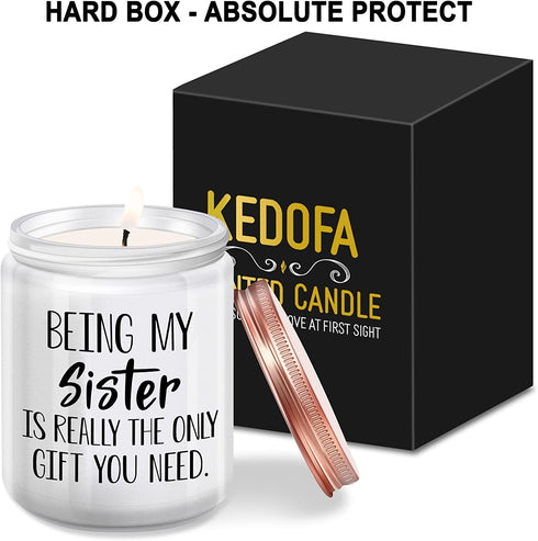 Funny Sister Gifts- Birthday Gifts for Sister- Gifts for Sisters from Sisters, from Brother- Christmas Gifts & Thanksgiving Gifts for Sister- Valentines Day Sister Gifts- Lavender Candles