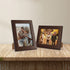 CRUGLA 5x7 Picture Frame Set, Family Brown 5 by 7 Photo Frames for Wall Mounting Tabletop Desktop, 6 Packs