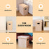 COSYLAND Ottoman with Storage Slim Folding Ottoman Footrest Foot Stool Ottoman for Room Small Tall Collapsible Fabric Ottoman Furniture with Lid Handles Toy Chest Linen Beige 16.5x16.5x10.6in