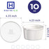 Hatrigo Porcelain Ramekins with Silicone Storage Lids, Set of 6 White Ramekins, 10 oz Oven Safe to 450 deg F, Dishwasher Safe
