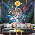 Trippy Astronaut Tapestry Blacklight Space Tapestry Posters For College Dorm,Cool Spaceman On Fantasy Universe Planets Galaxy Sky Tapestry Mens Guys Poster Tapestries For Bedroom Cool Room Decor.