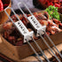 CMYK Barbecue Skewers, 6-Pack 13" Stainless Steel Grilling Skewers with Slider, Reusable Metal BBQ Shish Kebab Skewer Sticks