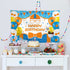 Allenjoy 68" x 45" Construction Happy Birthday Themed Backdrop for Kids Party Decors Props Blue Cartoon Fire Truck Digger Background Supplies Banners Baby Boy Cake Smash Pictures Shoot Favors