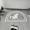 Bathroom Rug Mat, Half Round Bath Mat for Bathroom, Bathroom Rugs Mats 23.6"x15.7", Soft Polyester Non Slip Absorbent Washable