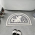 Bathroom Rug Mat, Half Round Bath Mat for Bathroom, Bathroom Rugs Mats 23.6"x15.7", Soft Polyester Non Slip Absorbent Washable