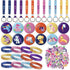 My Little Pony Birthday Party Supplies, My Little Pony Party Supplies, My Little Pony Party Favors Includes 12 Bracelets,12 Button Pins,12 Keychain, 50 Stickers for My Little Pony Party