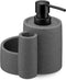 Navaris Dish Soap Dispenser and Caddy - Kitchen Soap Dispenser with Sponge Tray and Brush Holder - Sink Organizer Liquid Soap Pump for Countertop
