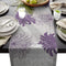 Dinning Table Runners Dahlia Pinnata Flower Turquoise Purple and White Farmhouse Decoration, Birthday Weekend Party, Wedding Table Runner 13 x 70 Inches