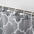 Xikaywnt Geometric Shower Curtain for Bathroom - Fabric Textured Moroccan Waterproof Bathroom Curtain with 12 Hooks, 70 x 72 Inch Grey