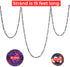 Klikel Red Green and Gold Multi-Color Beaded Garland for Christmas Tree with Glitter - 15 Feet