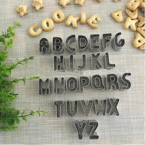 Cookie Cutter Stainless Steel Alphabet Letter Number 0 to 10 Shape Cookie Cutter Mold DIY Cake Molds with Storage Box,Pack of 37 Pcs