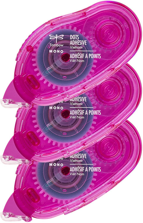 Tombow 62149 Mono Adhesive Dots Applicator Refills, 3-Pack. Easy to Refill for Smooth Application