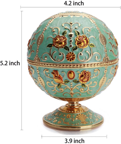 K COOL Windproof Ashtray with Lid Metal Portable Cigarettes Ashtray for Outdoors Indoors Hand Stamped Pattern Smoking Ashtray Fancy Gift for Men Women(Jade Green) ¡