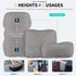 Inflatable Travel Foot Rest Pillow,Toddler & Kids Airplane Bed,Airplane Foot Rest for Kids and Adults,Adjustable Height Foot Pillow, Inflatable Foot Rest for Airplane Travel, Car,Train,Office (Grey)