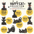 Whimsical Black Cat Vampire Dracula Figurine Cute Collectible - Happy Cat Collection - Halloween Decoration, Cat Lover Gifts for Women, Cute Cat Gifts, Cat Lover Gifts, Cat Desk Decoration