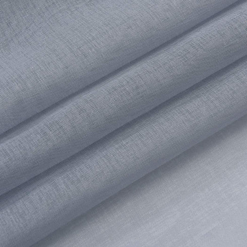 MYSTIC-HOME Sheer Curtains 63 Inch Length, Rod Pocket Voile Drapes for Living Room, Bedroom, Window Treatments Semi Crinkle Curtain Panels for Yard, Patio, Parlor, Set of 2, 52"x 63", Silver Grey