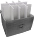 Sorbus Stemware Storage Chest - Deluxe Quilted Case with Dividers - Service for 12 - Great for Protecting or Transporting Wine Glasses, Champagne Flutes, Goblets, and More (Storage Glass - Gray)