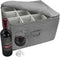 Sorbus Stemware Storage Chest - Deluxe Quilted Case with Dividers - Service for 12 - Great for Protecting or Transporting Wine Glasses, Champagne Flutes, Goblets, and More (Storage Glass - Gray)