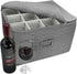Sorbus Stemware Storage Chest - Deluxe Quilted Case with Dividers - Service for 12 - Great for Protecting or Transporting Wine Glasses, Champagne Flutes, Goblets, and More (Storage Glass - Gray)
