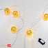 LED Globe String Lights, Plug in with Timer, 8 Funtions, 3V Low Voltage Transformer, Unique Pattern, 20 Golden Metal Globes, Warm White Moroccan Lights, Extendable