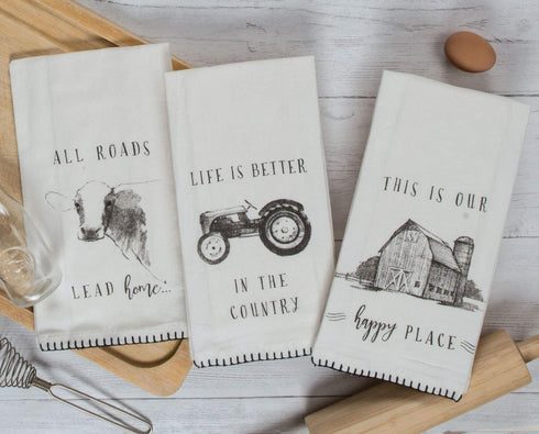 Kay Dee Designs Farmers Market Assorted Set Flour Sack Towels, Set of 3