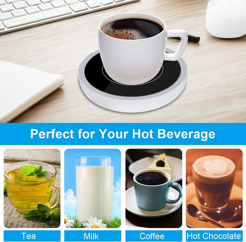 Mug Warmer Coffee Warmer for Desk 50 Watt 176„‰ 3 Settings Touch Control Auto Shut Off Electric Home Smart Warmer Plates for Tea and Espresso Beverage Warmers Heater Gifts