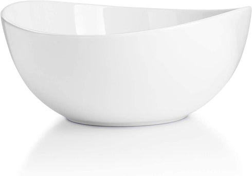 Sweese 104.101 Porcelain Bowl - 42 Ounce for Cereal, Salad and Popcorn - Set of 1, White