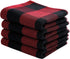 Kitinjoy 100% Cotton Buffalo Plaid Waffle Weave Kitchen Towels, 13 in x 28 in, Super Soft Absorbent Kitchen Dish Towels for Drying Dishes, 4Pack, Black/Red
