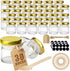 Folinstall 30 Pcs Small Glass Jars with Lids, 1.5 oz Mini Jam Jars, Small Honey Jars for Favors, Candle Jars for Candle Making for Gifts Wooden Spoons Included
