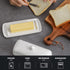 Nucookery White Porcelain Butter Dish - Clean Table Design - Ceramic Butter Dish with Lid for Countertop with Raised Non-Slip Strip - Holds 1 Standard Butter Stick - Easy to Clean & Dishwasher Safe