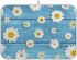 Absorbent Dish Drying Mat for Kitchen Counter - Daisies On Wooden Board Microfiber Drying Pad, Reversible Drainer Mats for Countertop, Small 16 x 18 inch, Large 18 x 24 inch