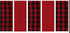 St. Nicholas Square Kitchen Dish Towels Set of 5 - Buffalo Plaid Red and Black Check and Solid Red for The Christmas Holidays, 16.5 x 26, Cotton Construction