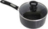 Mirro A79723 Get A Grip Aluminum Nonstick Sauce Pan with Glass Lid Cover Cookware, 2-Quart, Black