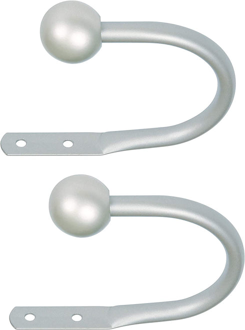 Kenney Ball End Window Curtain Holdback Pair, Antique Pewter