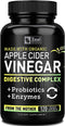 Organic Apple Cider Vinegar Capsules + Digestive Enzymes & Probiotics (1500mg | 120 Capsules) Raw Apple Cider Vinegar Pills & Fiber Supplement for Gut Health, Immune Support, Digestion & Detox Cleanse