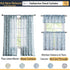 FMFUNCTEX Sheer Curtains for Living-Room 84" Long White Floral Blossom Print on Flax Linen Blend Window Curtain Panels 50" w x 2 Pack Rod Pocket