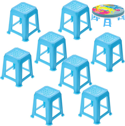8 Pieces Canvas Stands Paint Stands for Painting Mini Canvas Feet Risers Canvas Support Stands for Fluid Acrylic Pouring Paint Supplies (Blue)