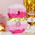 Small Pink and Gold Foil Number 8 Pinata for Kids 8th Birthday Party Decorations (16.5 x 11 Inches)