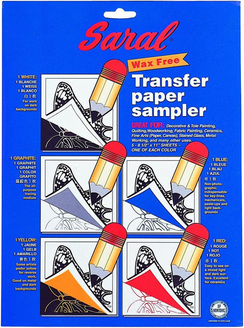 Dritz Notions DRISRL10 Saral Assorted Tracing Paper, 8 1/2" x 11" - 5 Count