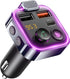 AINOPE 2023 Upgraded Bluetooth FM Transmitter for Car Adapter, Stronger Microphone & Bass Sound Bluetooth Radio Transmitter Car Adapter, Support 42W PD+QC3.0, 7 Colors LED Backlit, Wireless Call