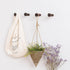 INMAN Wall Hooks, Wall Mounted Coat Hooks - 2.36'' Length Natural Wood Pegs, Entryway Wall Hangers Hooks for Hanging Coats, Hats, Bags and Towels, Pack of 4, Walnut