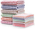 AOTBAT Kitchen Towels and Dishcloths Set, 16 x 25 and 12 x 12, Set of 12 Bulk Cotton Kitchen Towels Set, Dish Towels for Washing Dishes Dish Rags for Everyday Cooking and Baking